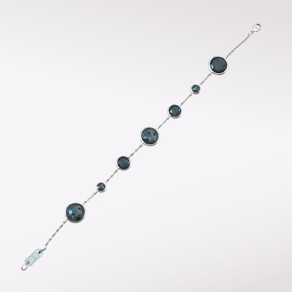 Ipollita 7-Stone Link Bracelet in Sterling Silver - Picture 3 of 5
